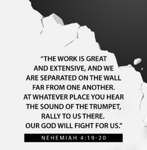 Nehemiah 4:19-20